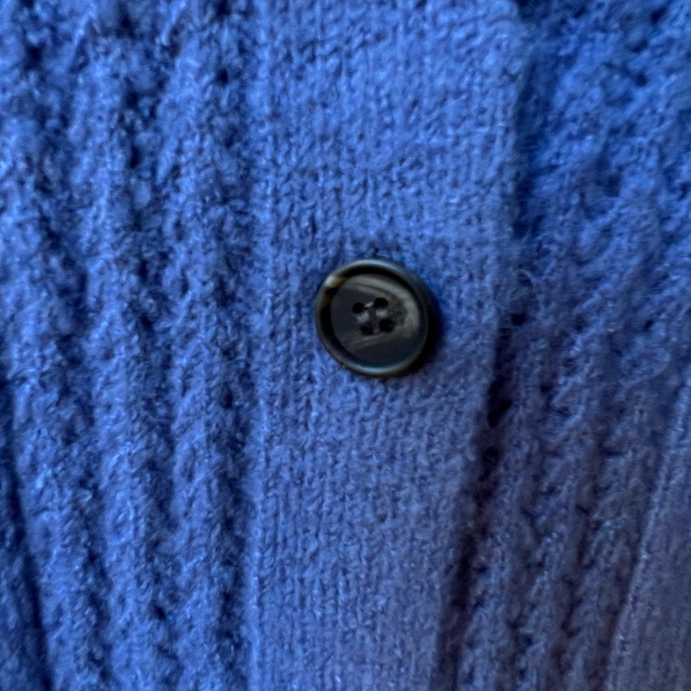 Active USA Blue Button Front Cardigan - NWT - Picture 3 of 12